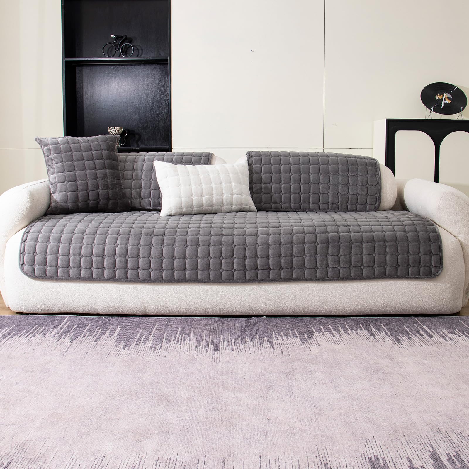 MDSASFD velvet couch cover pet-friendly protection against spills.