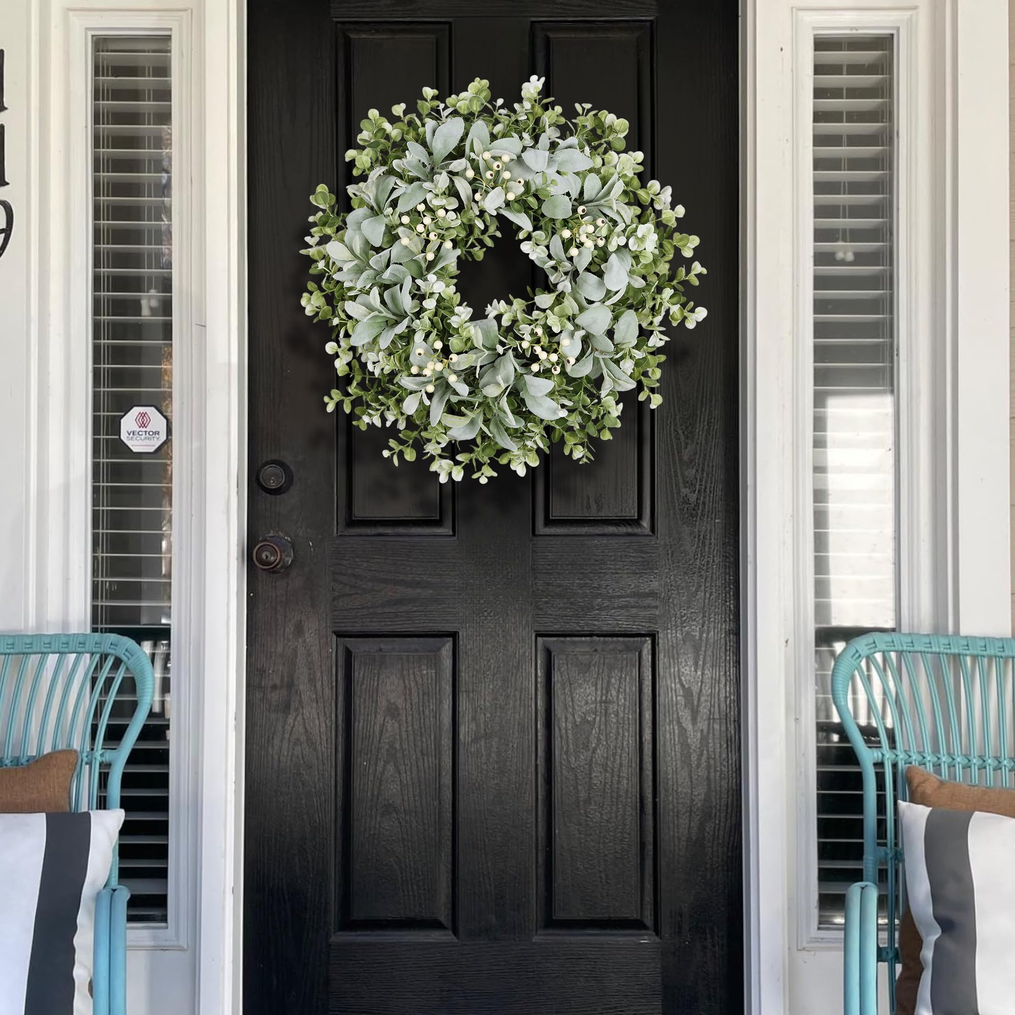 MDSTBN cream berry accents wreath closeup highlighting year-round charm