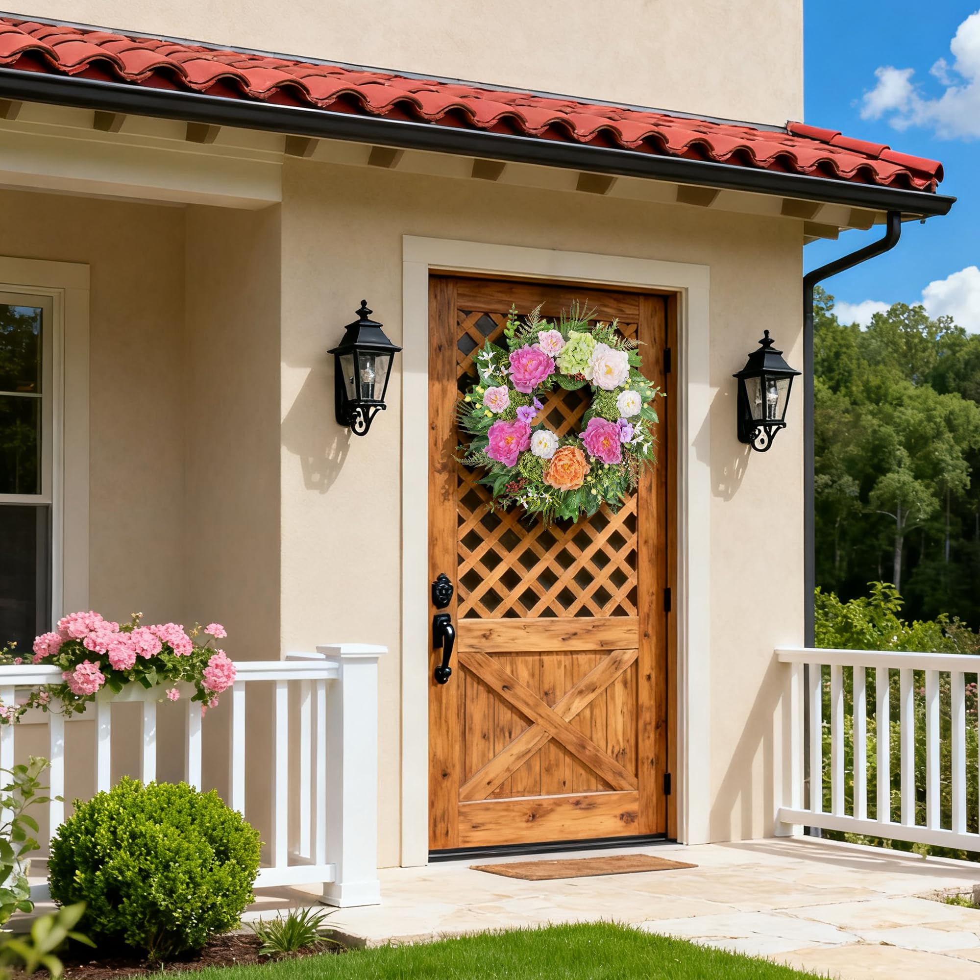 MDSTBN front-door arrangement displayed in a covered outdoor area for longer-lasting beauty