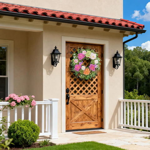 MDSTBN front-door arrangement displayed in a covered outdoor area for longer-lasting beauty