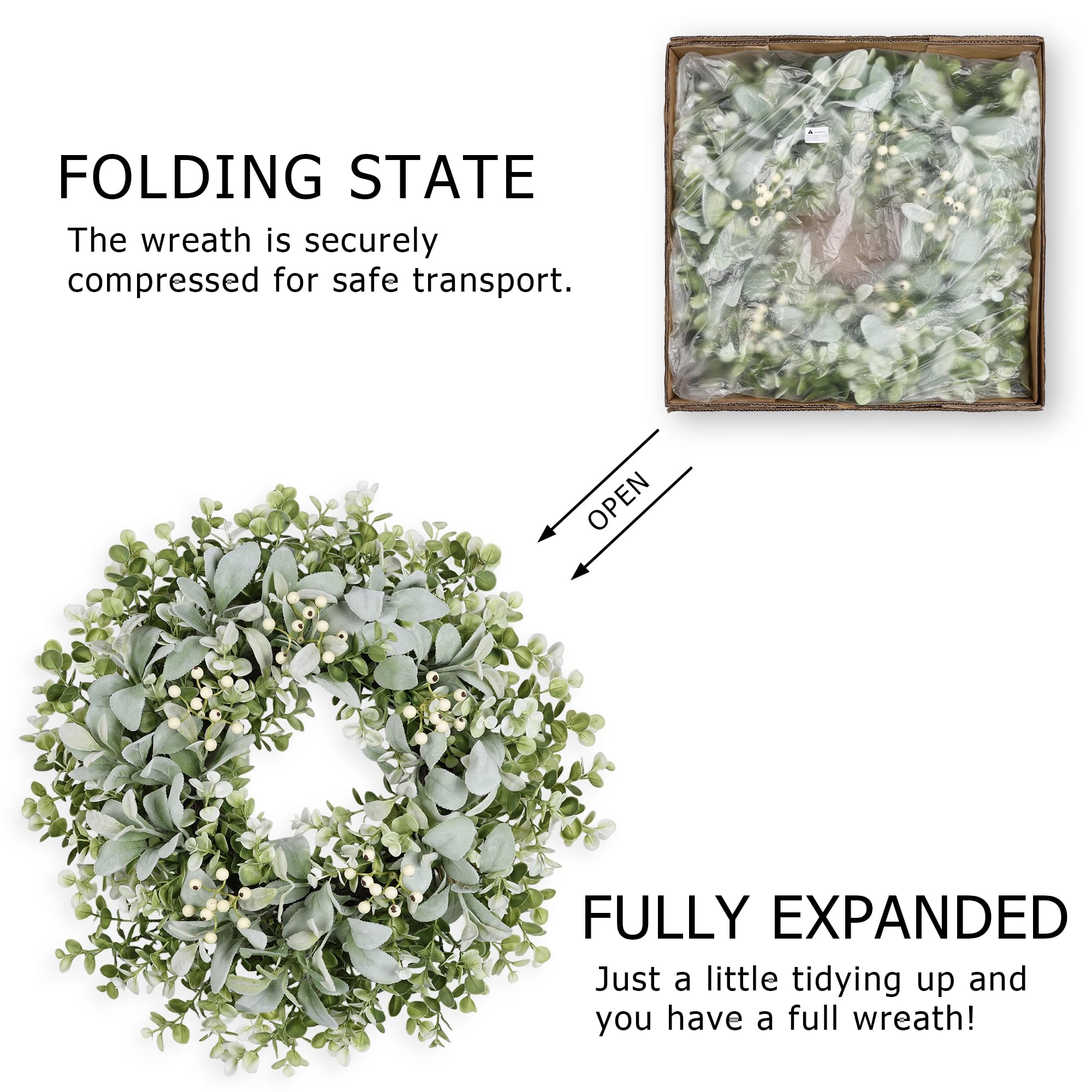 MDSTBN gift-ready packaging keeps wreath protected during shipping