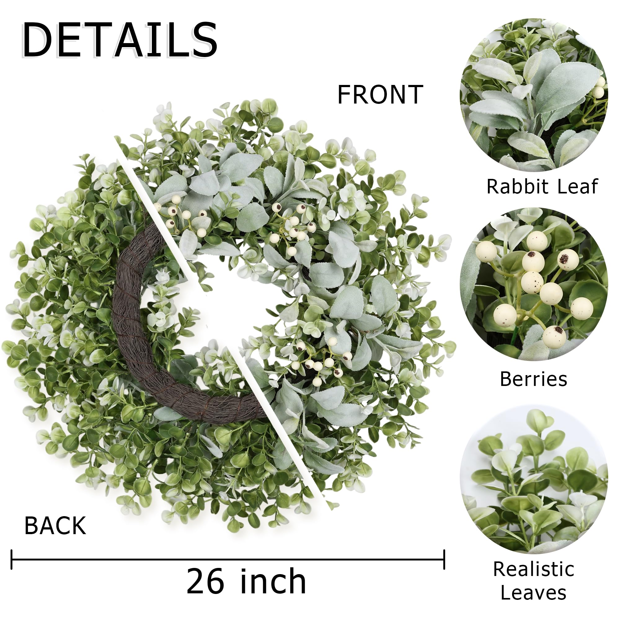 MDSTBN hand-finished artisan wreath adds premium craftsmanship