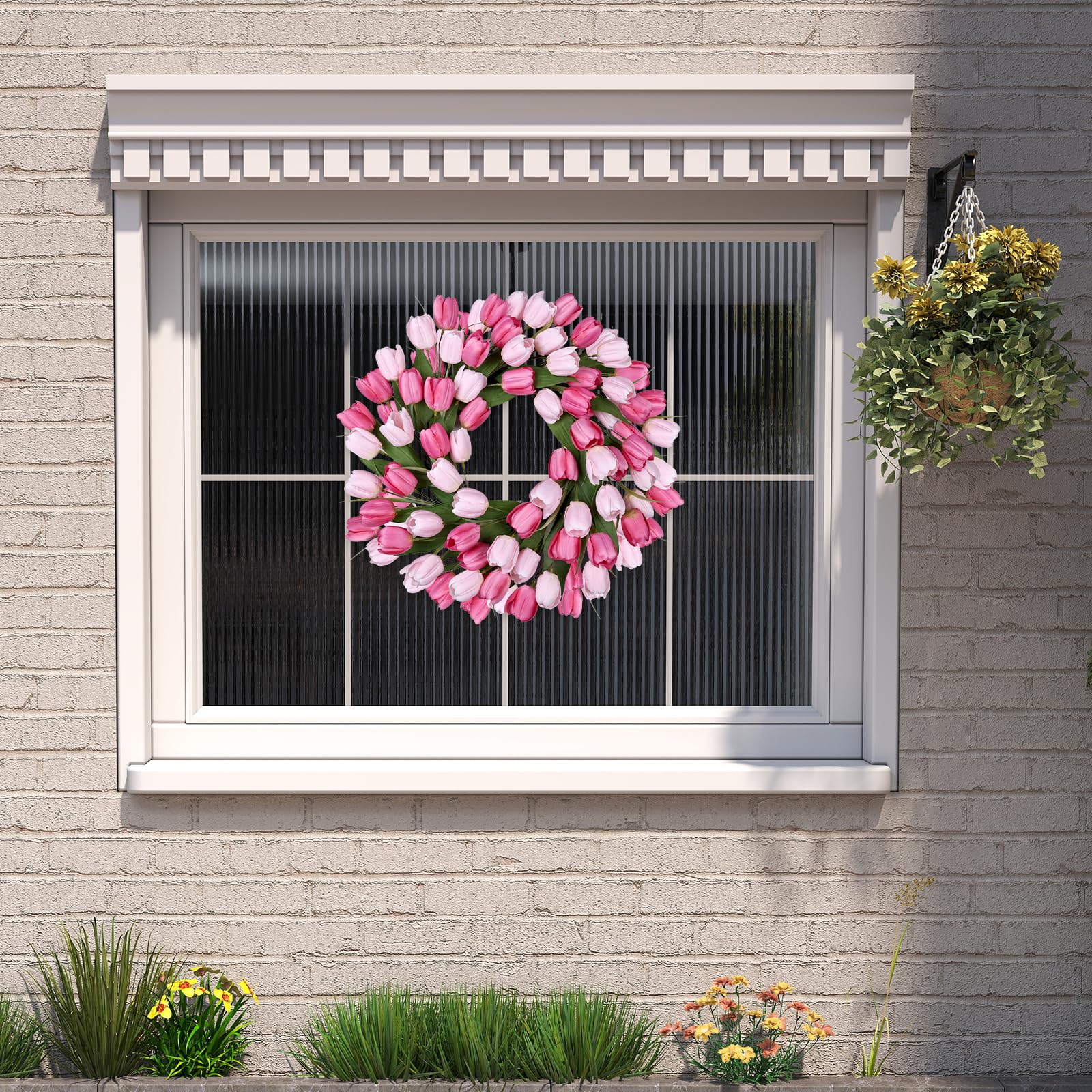 MDSTBN housewarming or gift-ready wreath conveys warm welcome.