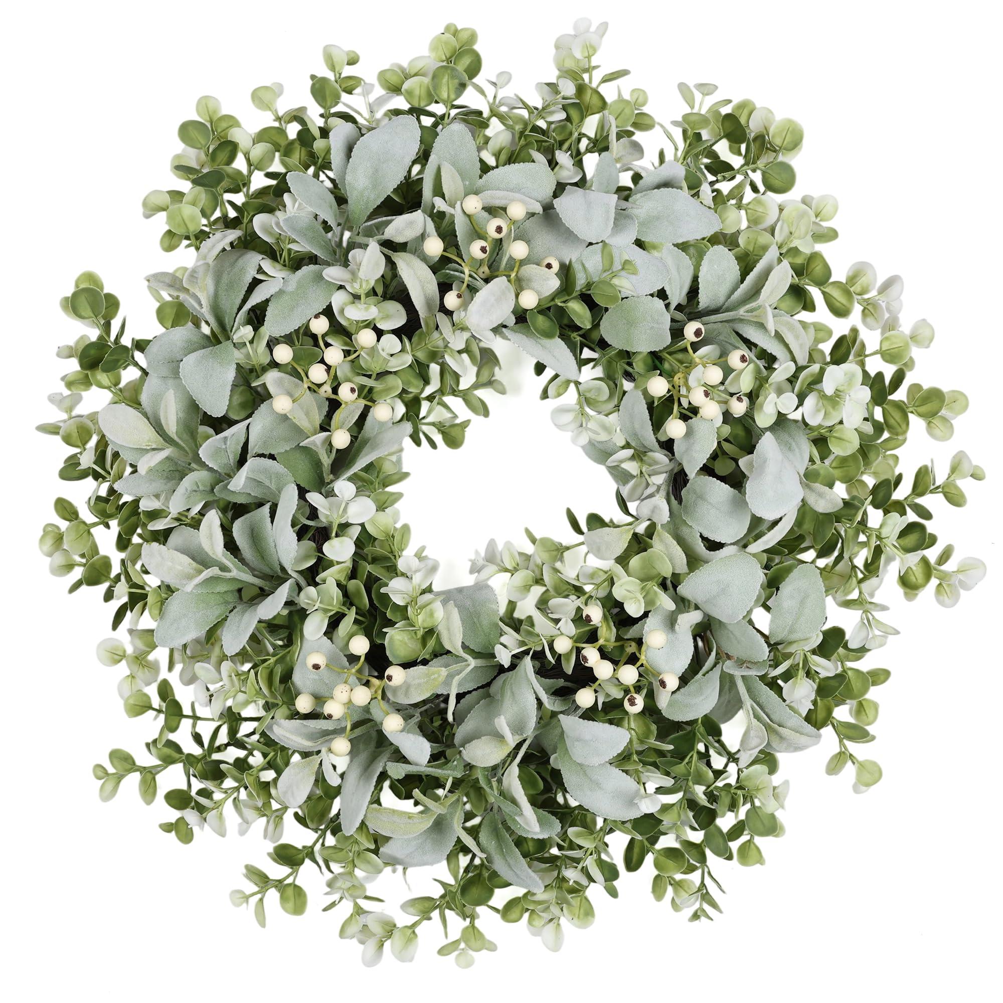 MDSTBN lambs ear wreath 26in front door for welcoming spring curb appeal