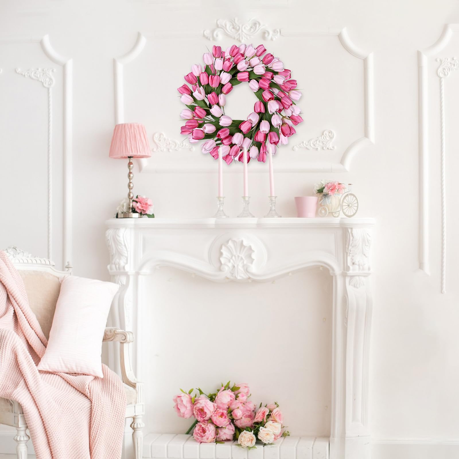 MDSTBN weather-resistant wreath for covered outdoor porches and patios.