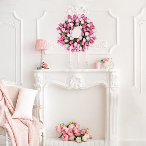 MDSTBN weather-resistant wreath for covered outdoor porches and patios.