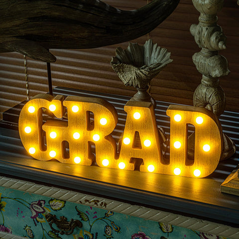 Meadin Grad 2026 LED letters offer reusable decor for multiple graduations