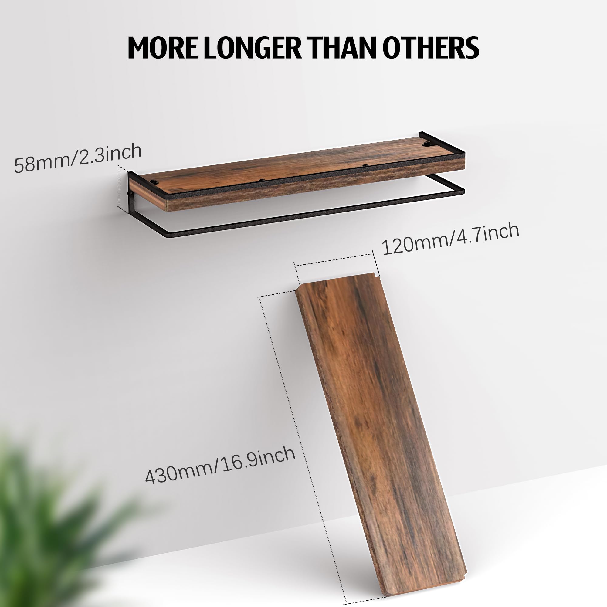 Meangood floating shelves add dining room and living room decor
