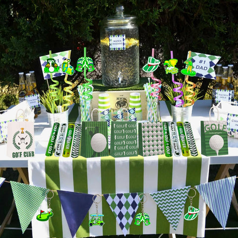 Meaxur golf straw accessories complete the party kit for easy use.