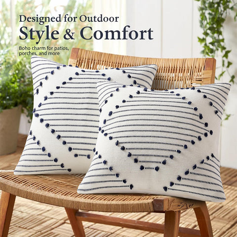Mecatny farmhouse cover features hidden zipper for clean, seamless look