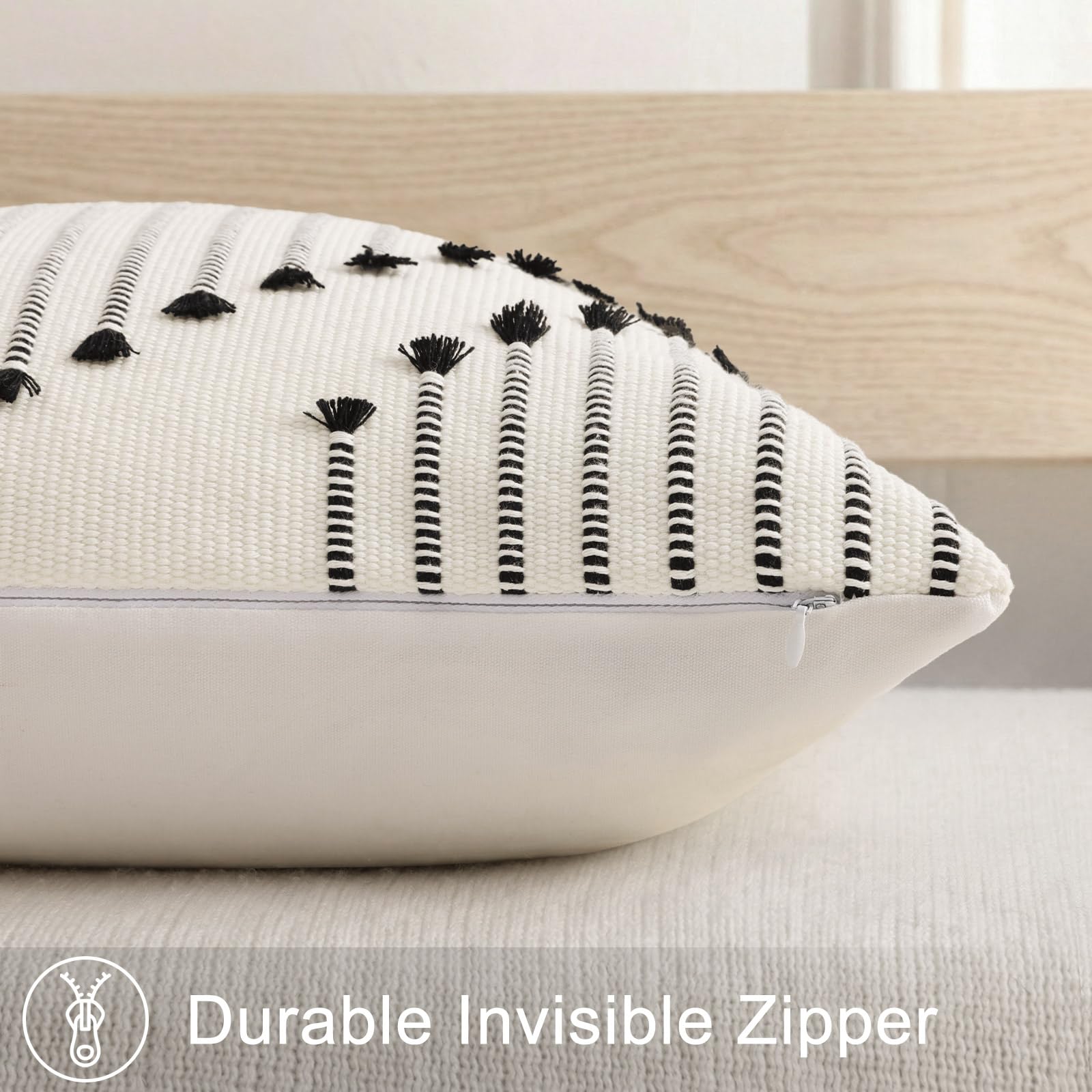 Mecatny hidden zipper pillow cover for a clean, seamless look