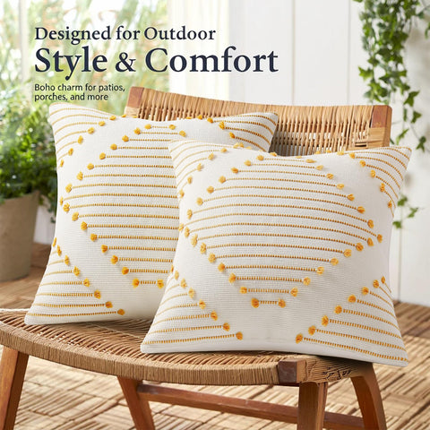 Mecatny knit texture pillow cover 12x20 adds durable, premium feel.