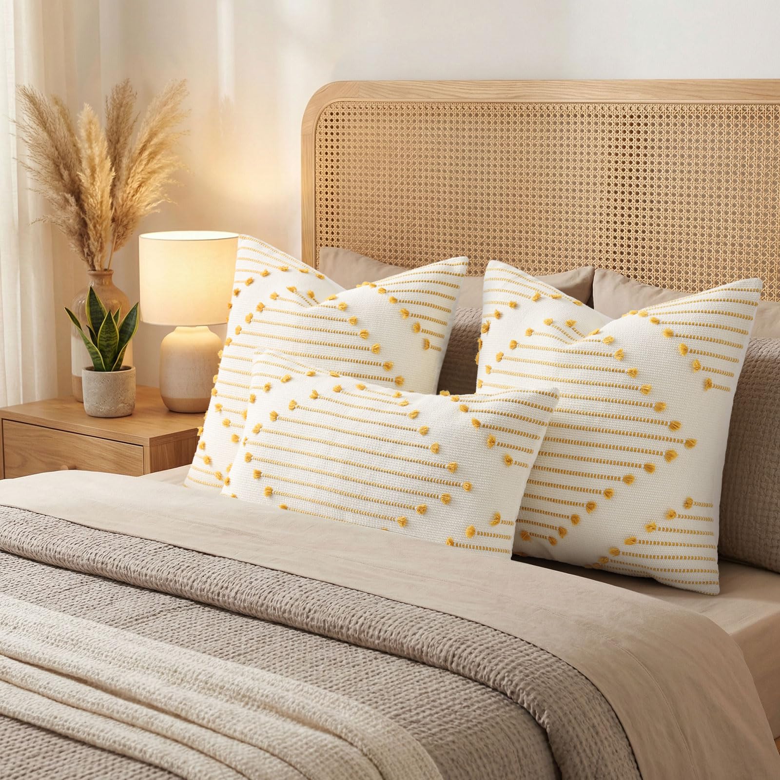 Mecatny machine-washable pillow cover 12x20 for easy upkeep.