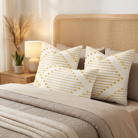 Mecatny machine-washable pillow cover 12x20 for easy upkeep.