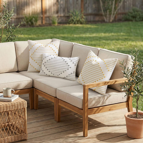 Mecatny pillow cover 12x20 lumbar size fits standard sofas for extra support.