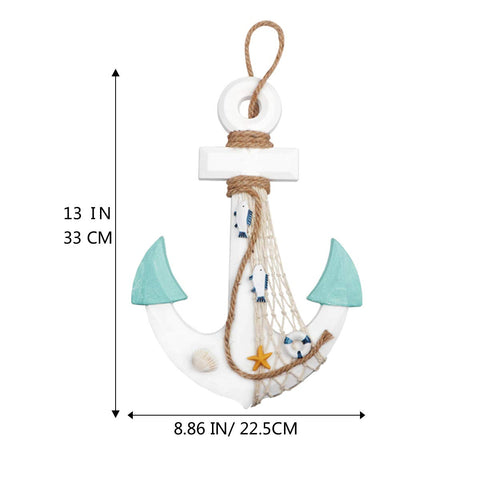 Meching nautical wall decor with nets and seashells
