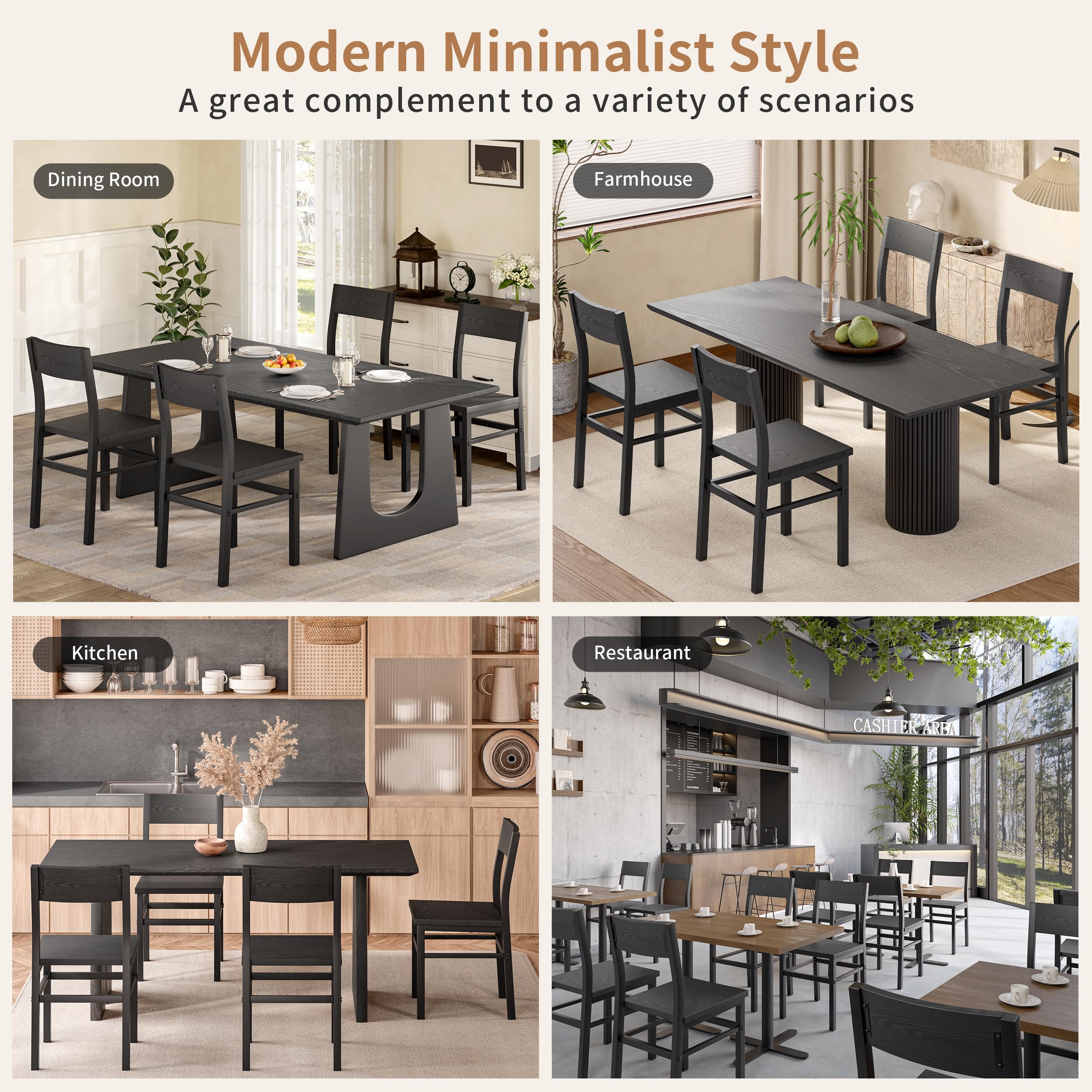 MECHYIN dining chair set 4, assembly process with clear instructions