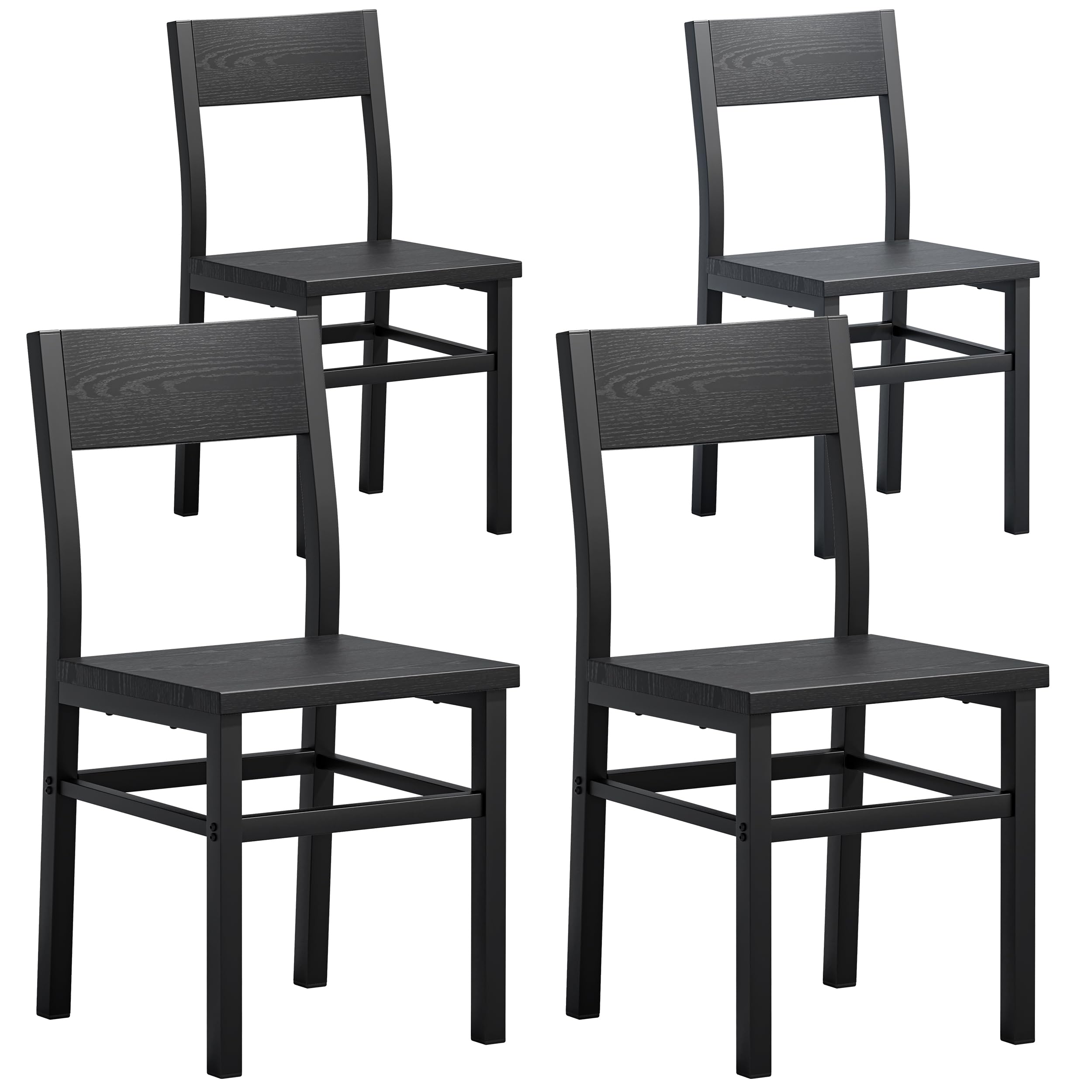 MECHYIN dining chair set 4 on balcony, versatile for open-air spaces