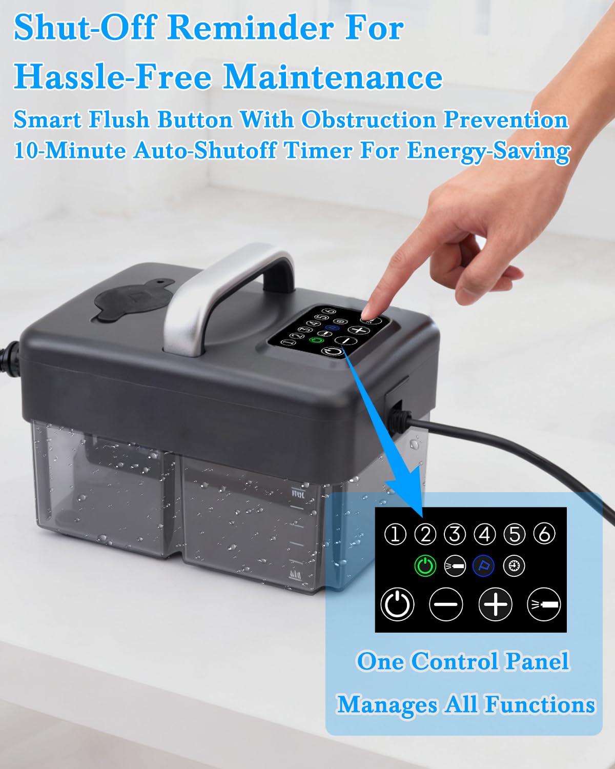 Mecmic steam cleaner 45psi steam image emphasizes deep cleaning power
