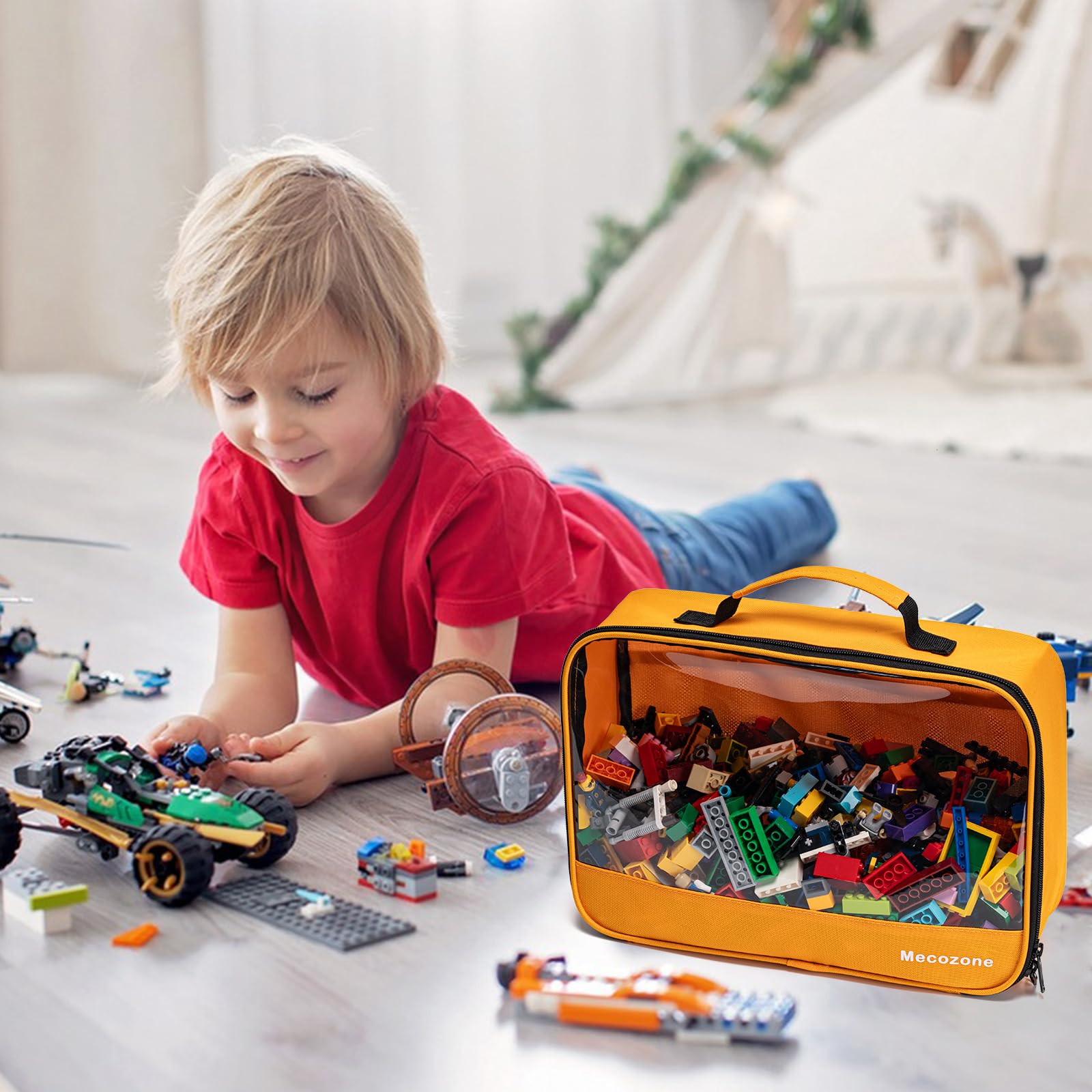 Versatile case fits bricks, puzzles, and other small toys