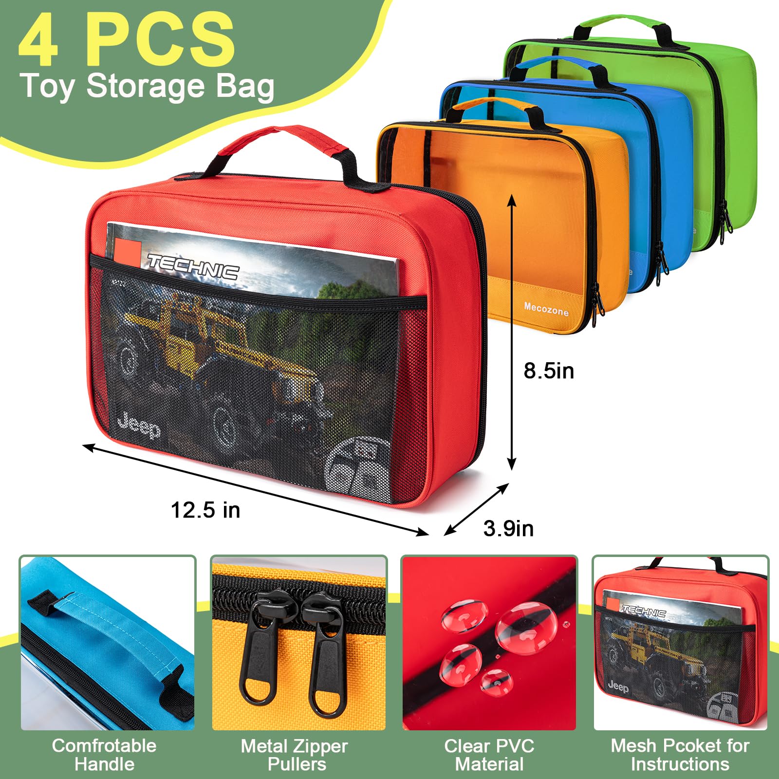 Mecozone multi-color set aids easy identification and playful storage in kids' rooms