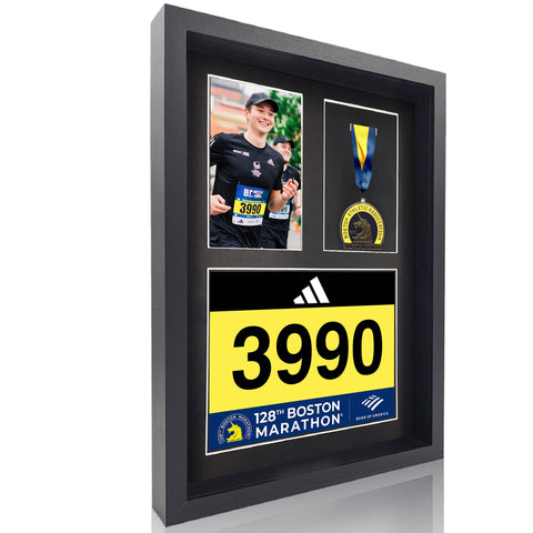MedalAwardsRack shadow box front view with real tempered glass for lasting clarity.