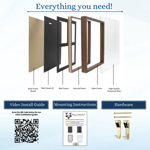 MedalAwardsRack tempered-glass closeup shows scratch-resistant protection.