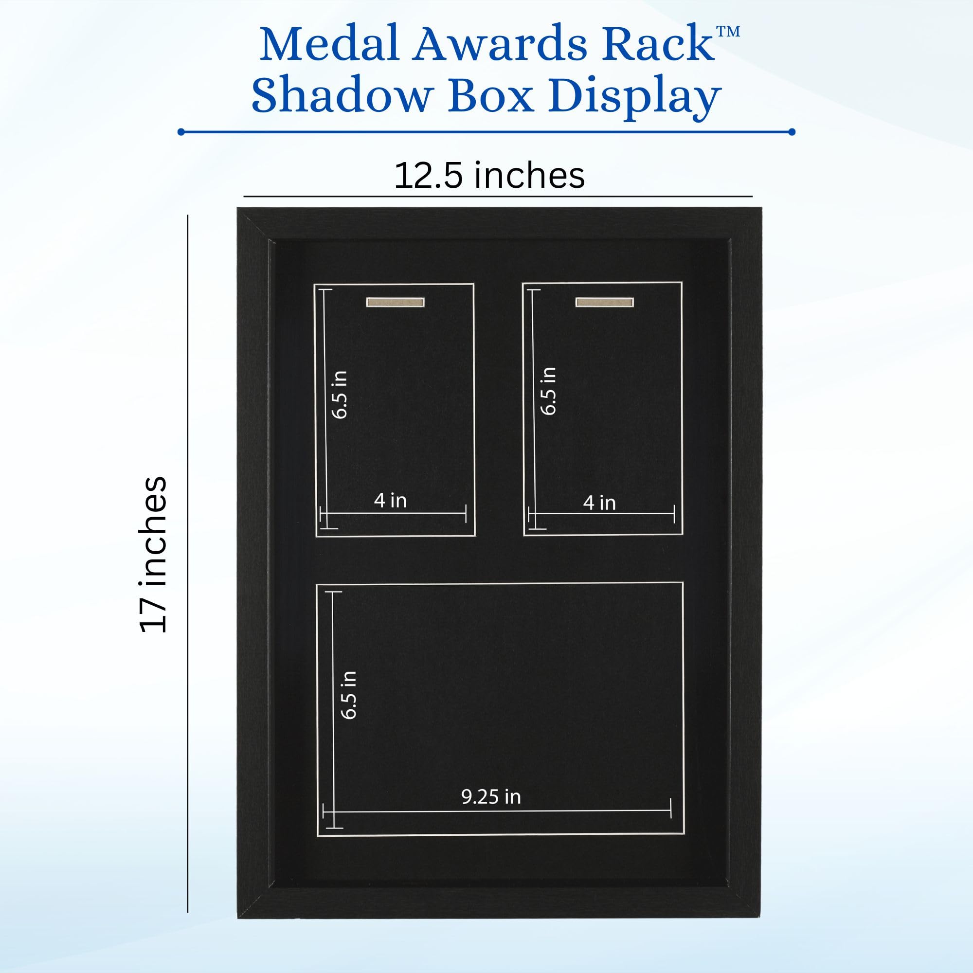 MedalAwardsRack walnut-finish option offers warm, classic look.