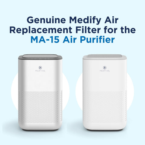 Medify MA-15 easy replacement design promoting quick, tool-free filter changes