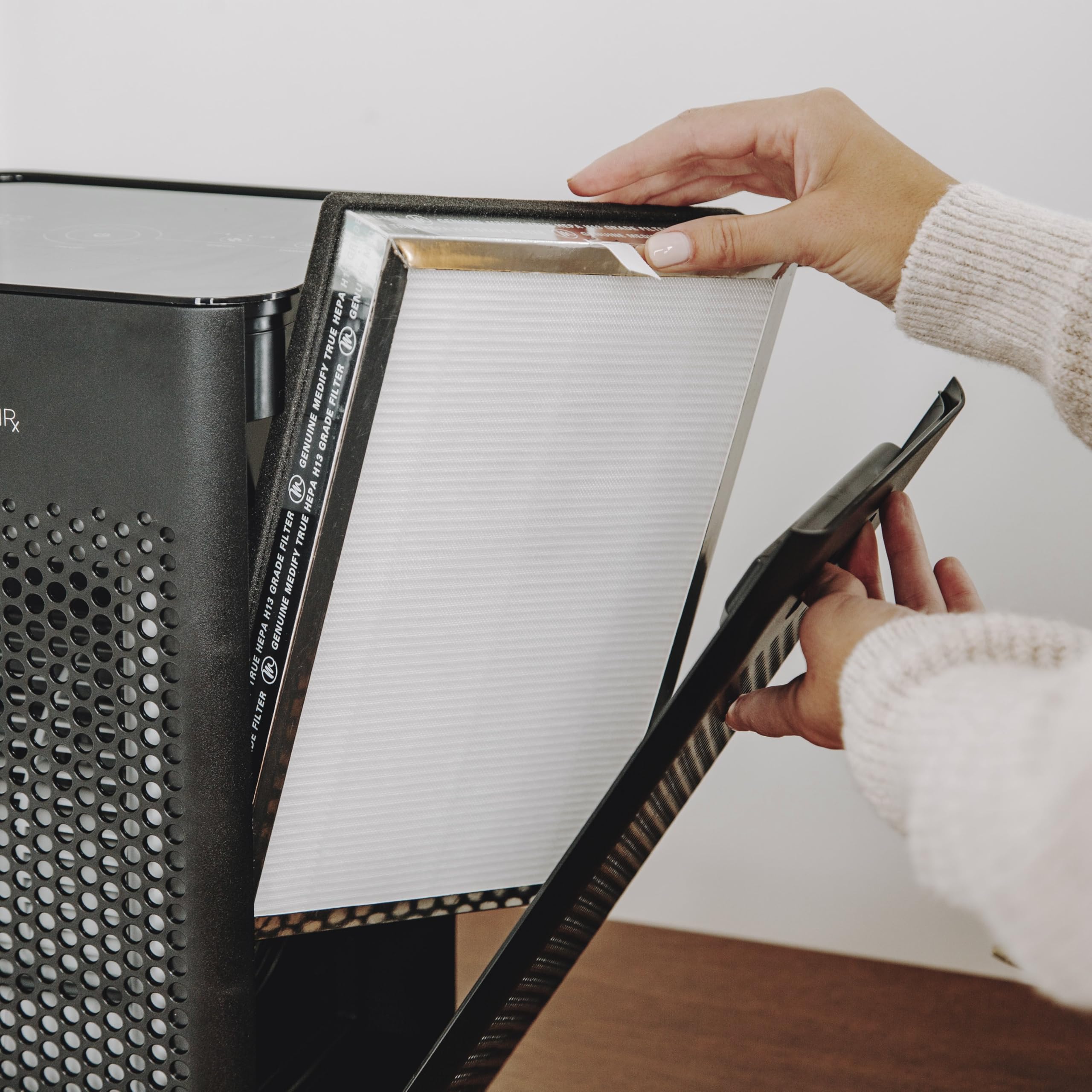 Medify MA-25 three-stage filtration delivers comprehensive air cleaning.