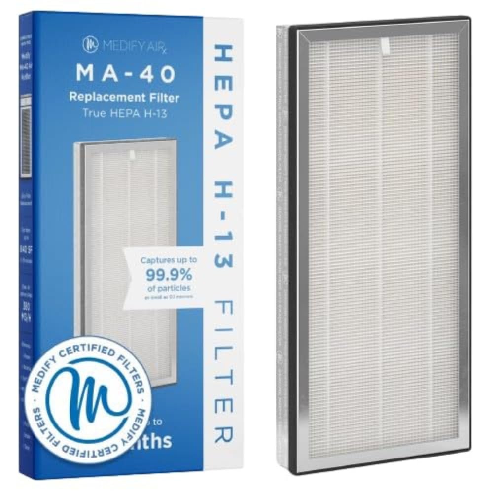 Medify MA-40 pre-filter closeup for large-particle capture and cleaner air.