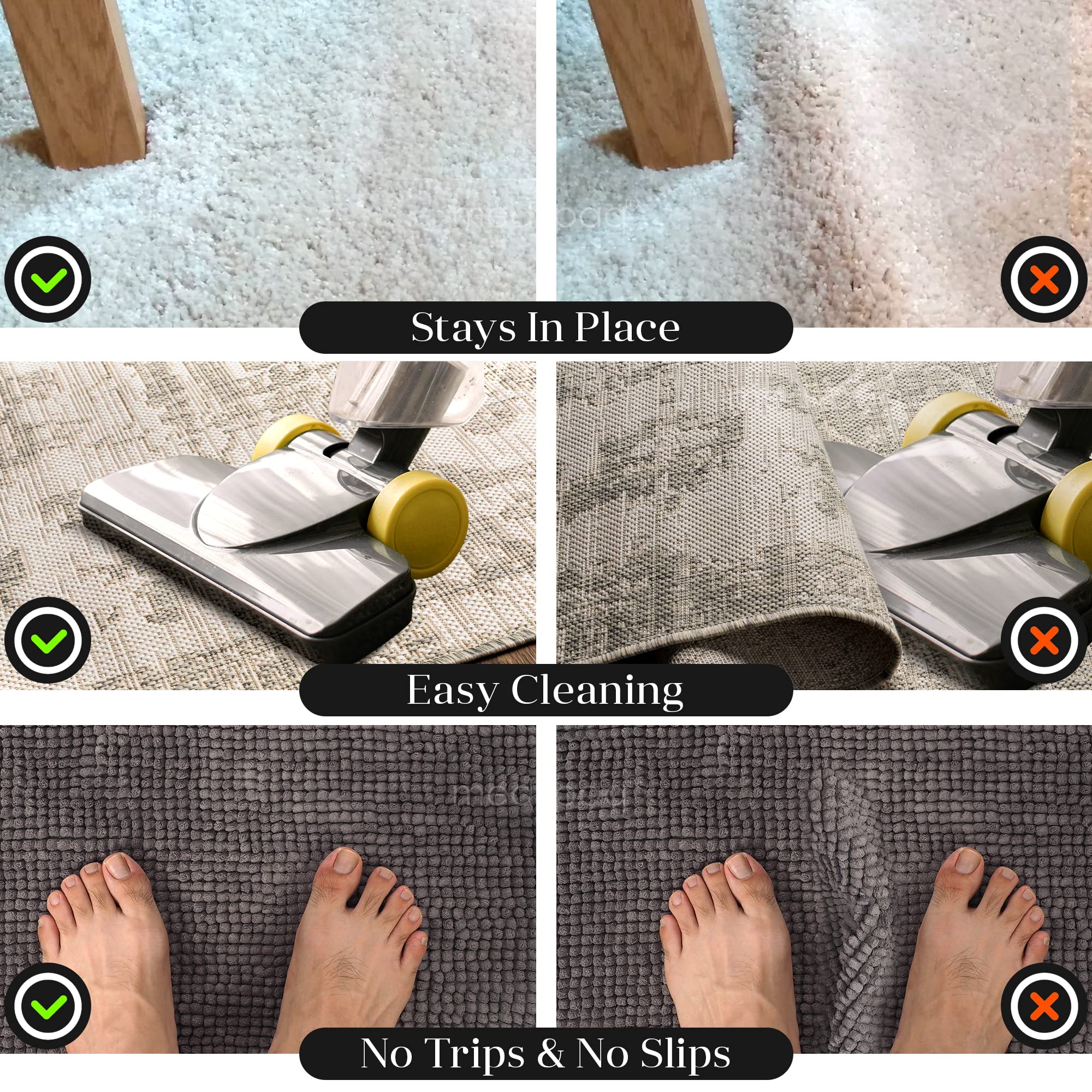 Medipaq Greatideas grippers easy-install design for quick rug security.