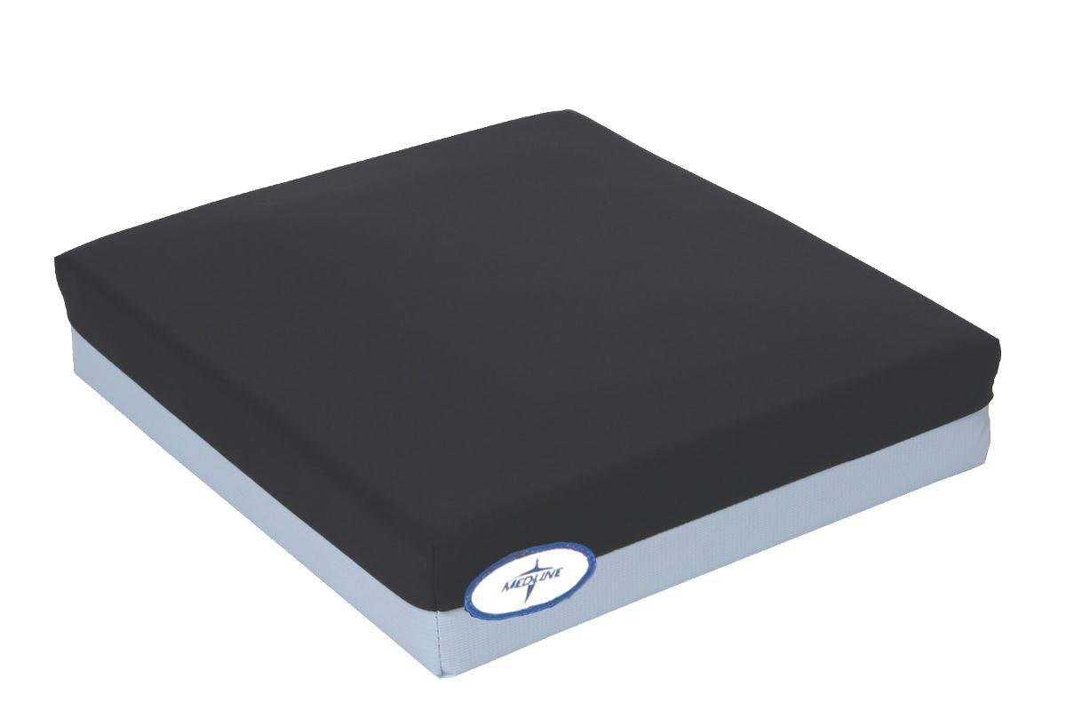 Medline gel foam seat cushion with gel pack for comfort and pressure redistribution on seating