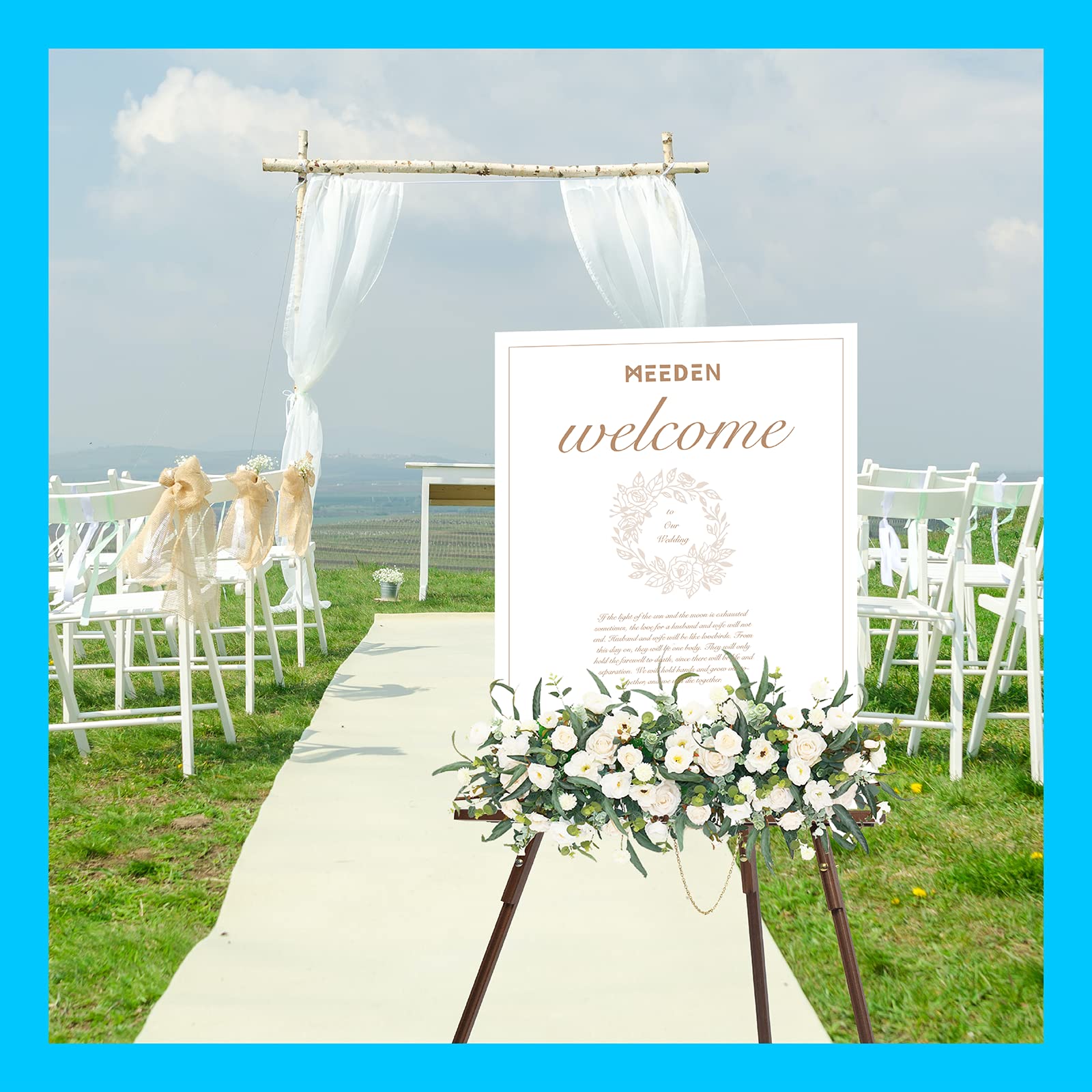 MEEDEN wedding sign displayed clearly at events.