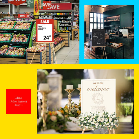 MEEDEN wood easel stand ideal for storefront displays and product signs