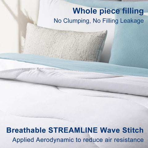 MEELUS 2-in-1 design demonstrates secure corner tabs for easy duvet insertion.