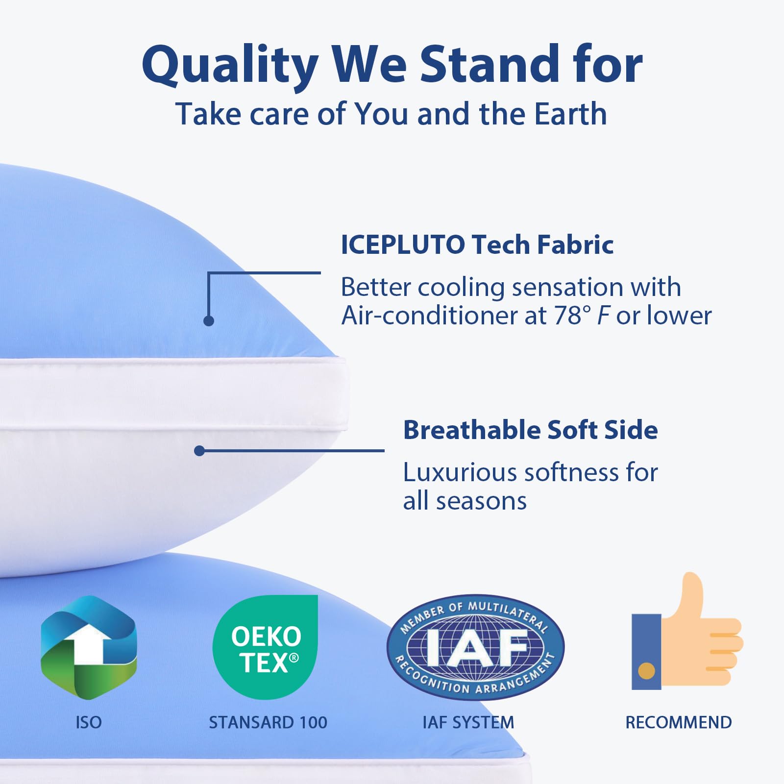 MEELUS hotel luxury sleep pillow mirrors premium bedding at home.