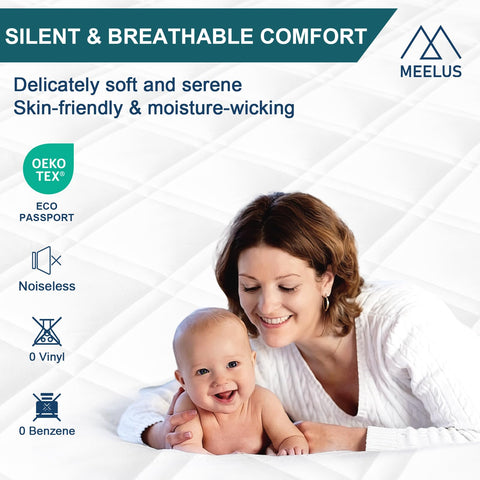 Meelus hotel-ready protector ensuring a clean, fresh guest bed
