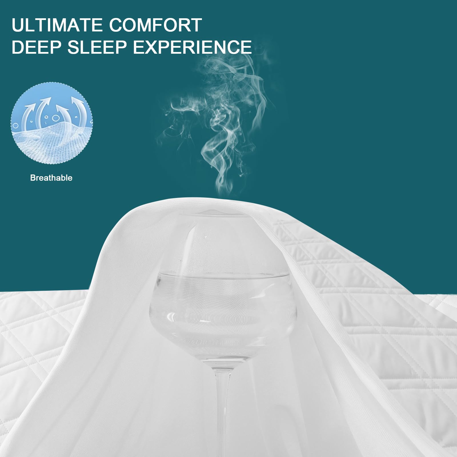 Meelus machine-washable durable mattress protector for easy care