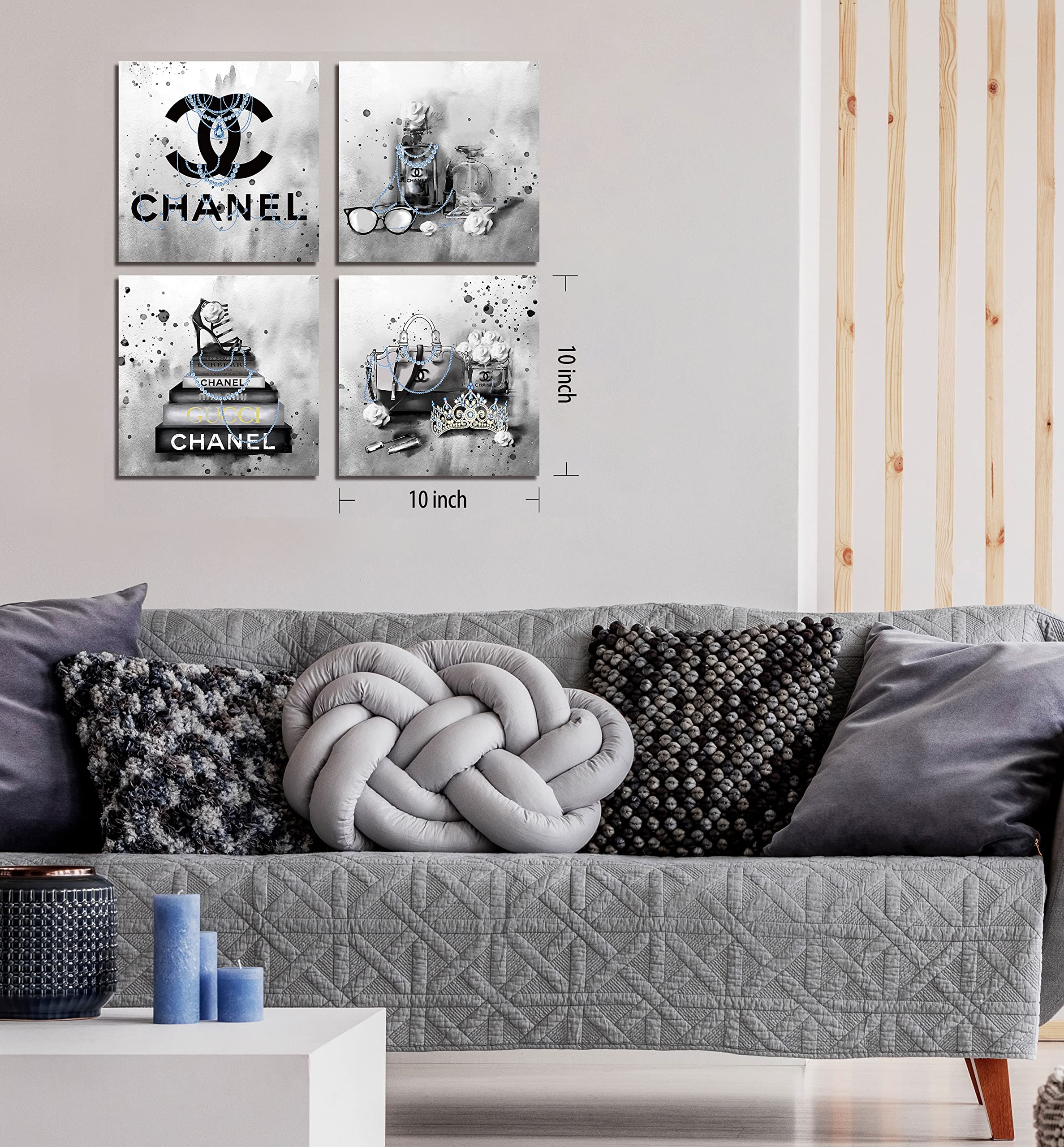 Meetdeceny bedroom wall decor in grey tones for a calming vibe.