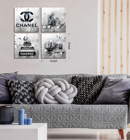 Meetdeceny bedroom wall decor in grey tones for a calming vibe.