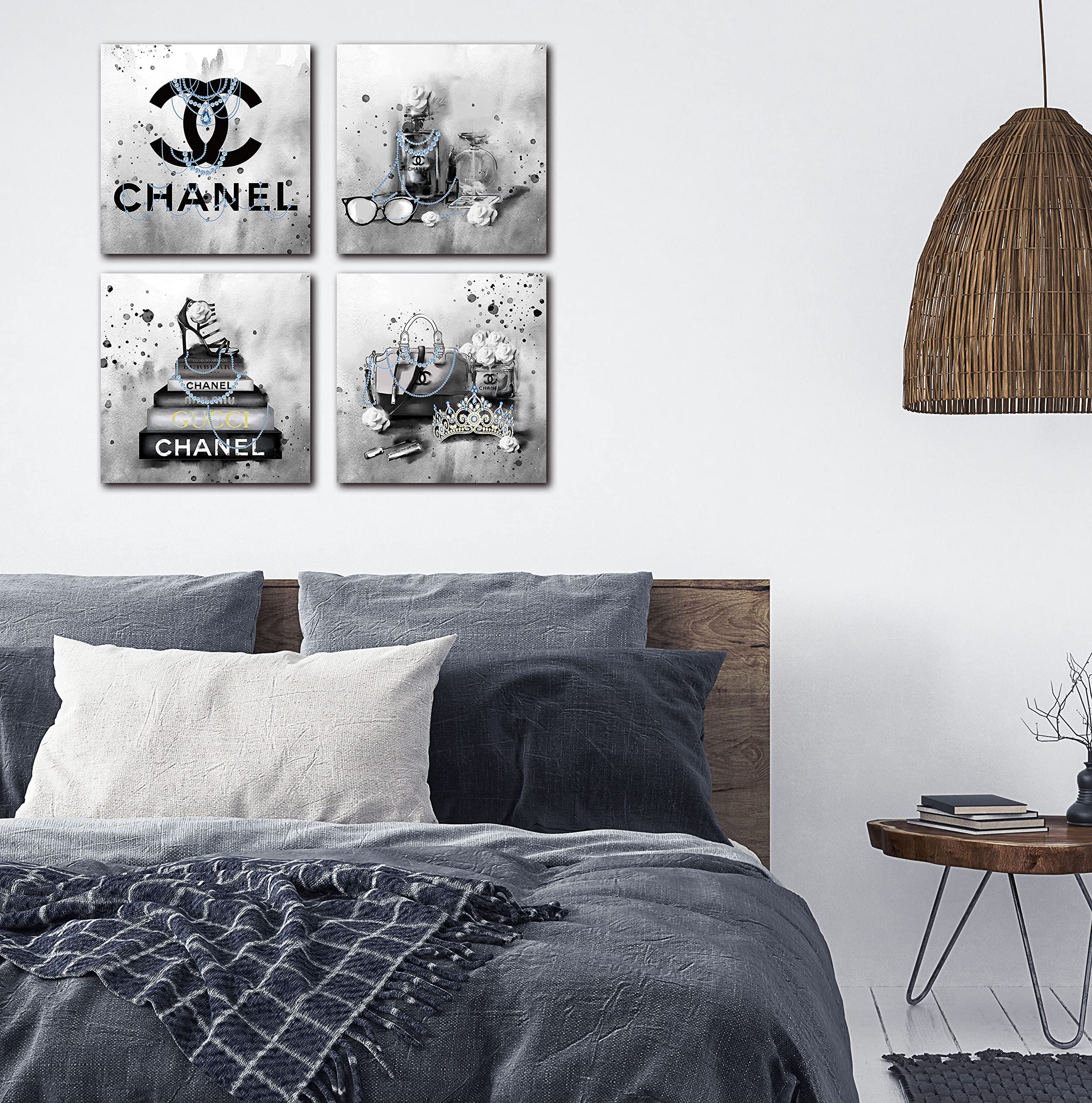 Meetdeceny canvas art four-piece set ready to hang in any room.