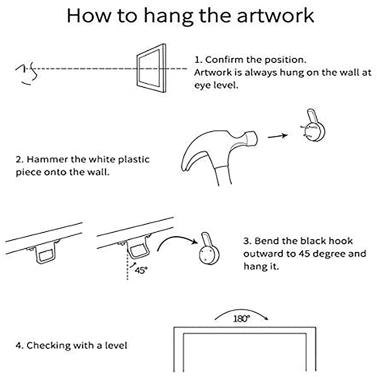Meetdeceny easy-hang wall art with hardware for quick setup