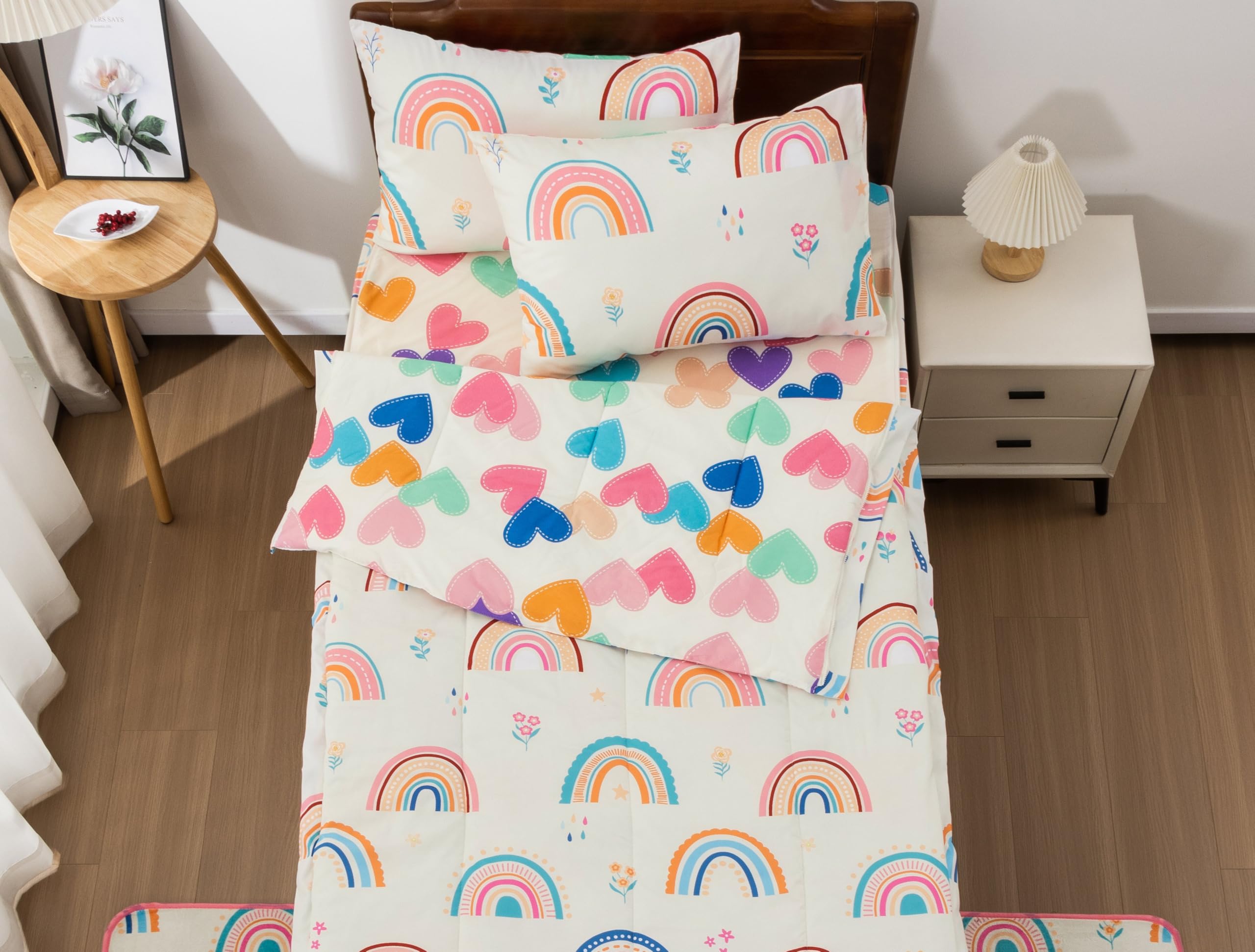 Meeting Story beige room setup creates a calm, inviting bedtime scene.