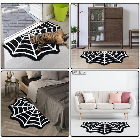 Meetory spider web bathroom rug set offers cozy, quick-clean comfort.