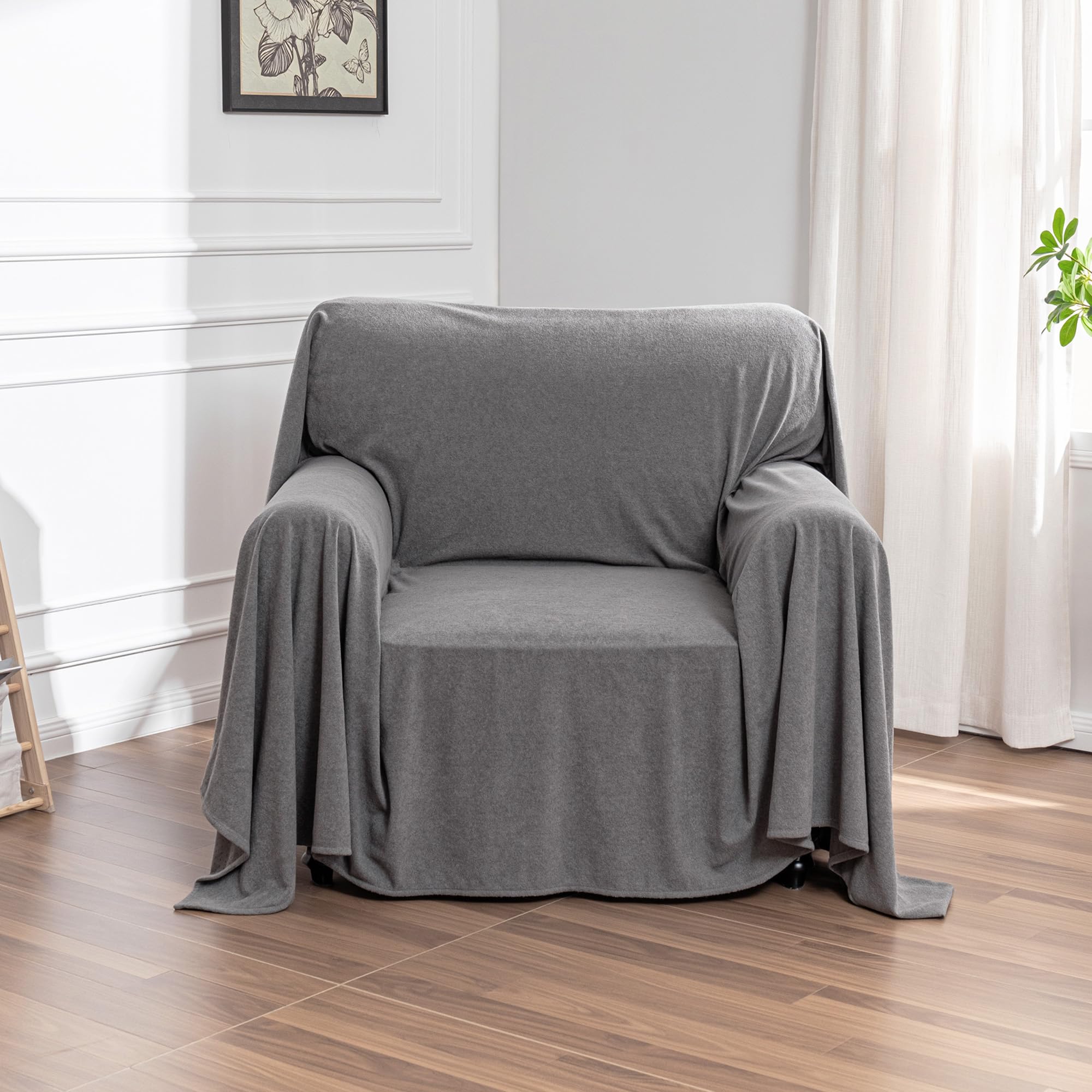 MEETSKY chair cover in soft plush fabric for comfort and protection