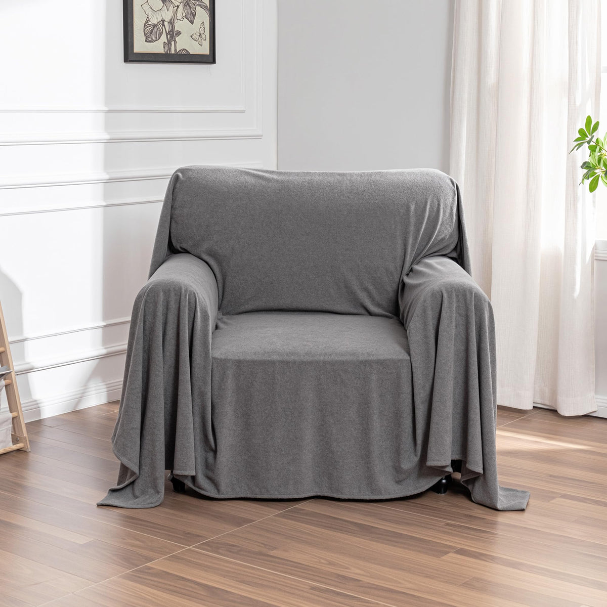 MEETSKY chair cover in soft plush fabric for comfort and protection
