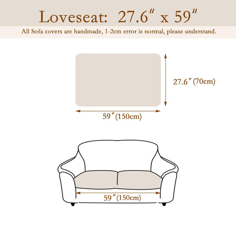 MEETSKY couch cover fits 27.6 by 59 inches.