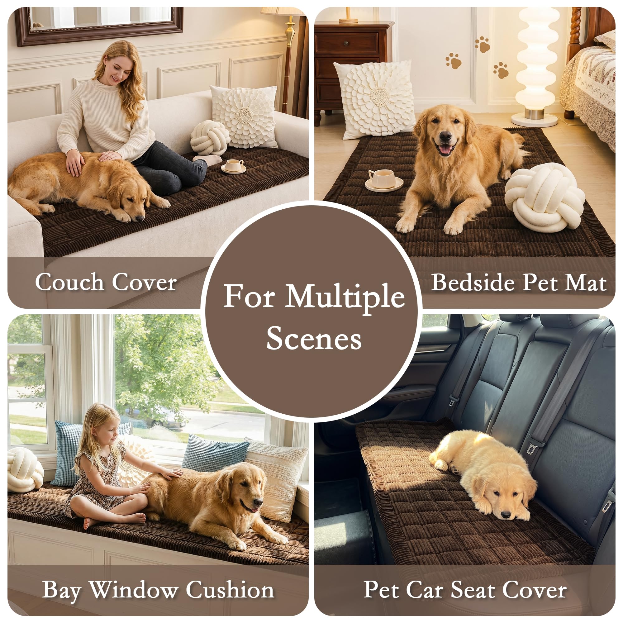 MEETSKY couch cover protects against pet hair and dirt.