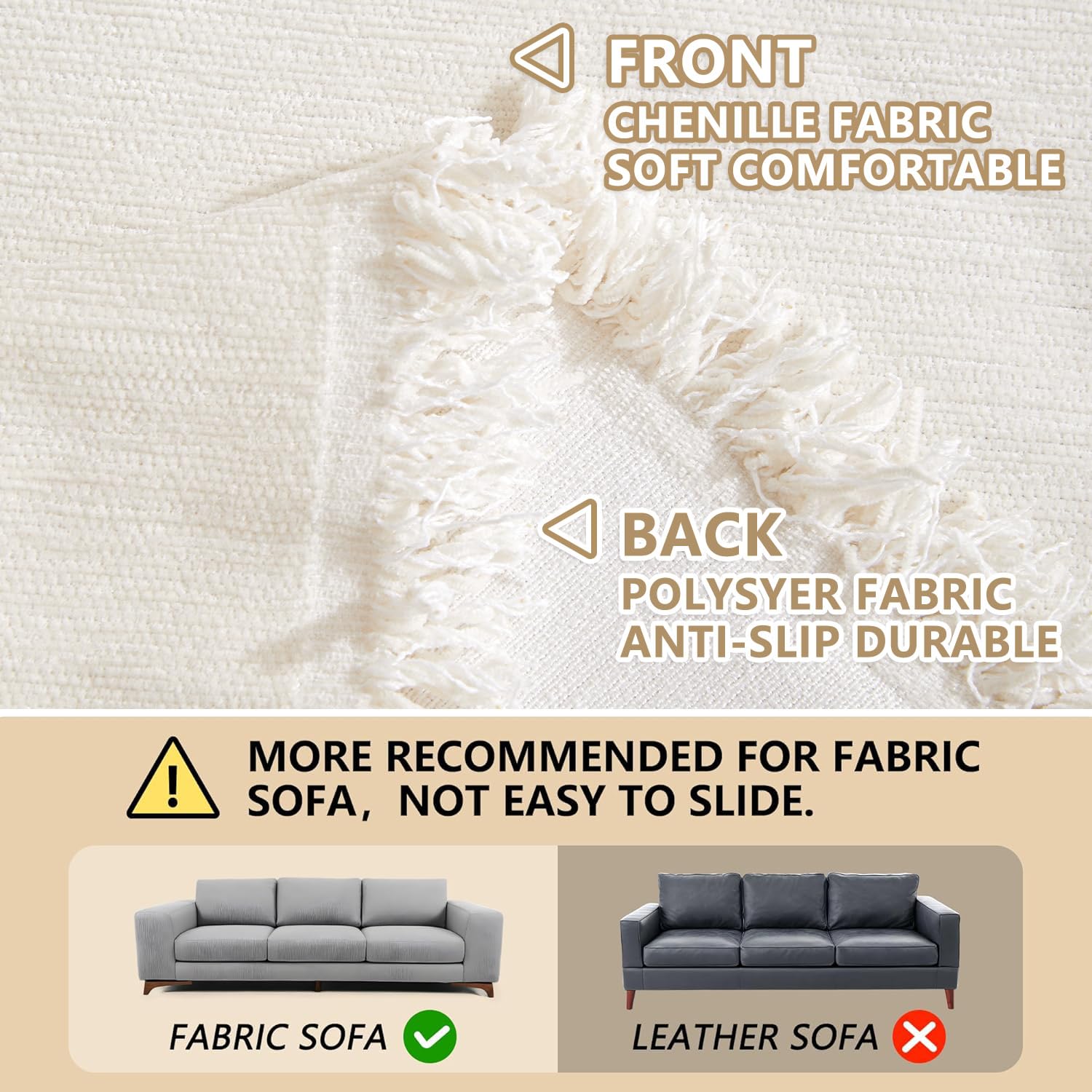 Meetsky tassels detail adds decorative texture to sofa